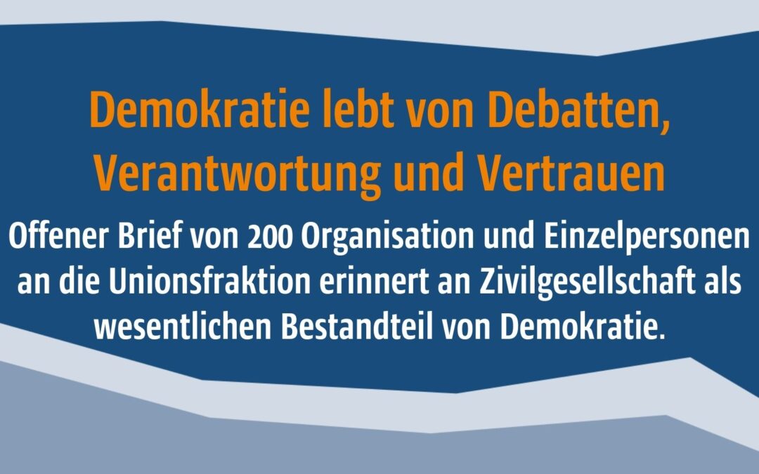 Demokratie lebt von Debatten, Verantwortung und Vertrauen